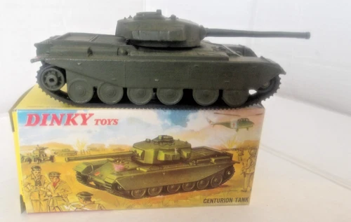 VINTAGE DINKY TOYS 651  1.43 BRITISH ARMY CENTURION TANK  IN REPRO BOX.