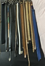 Vintage Lot of 24 Women's Assorted Belts/Buckles Boho, Western 1970s 1980s Stud