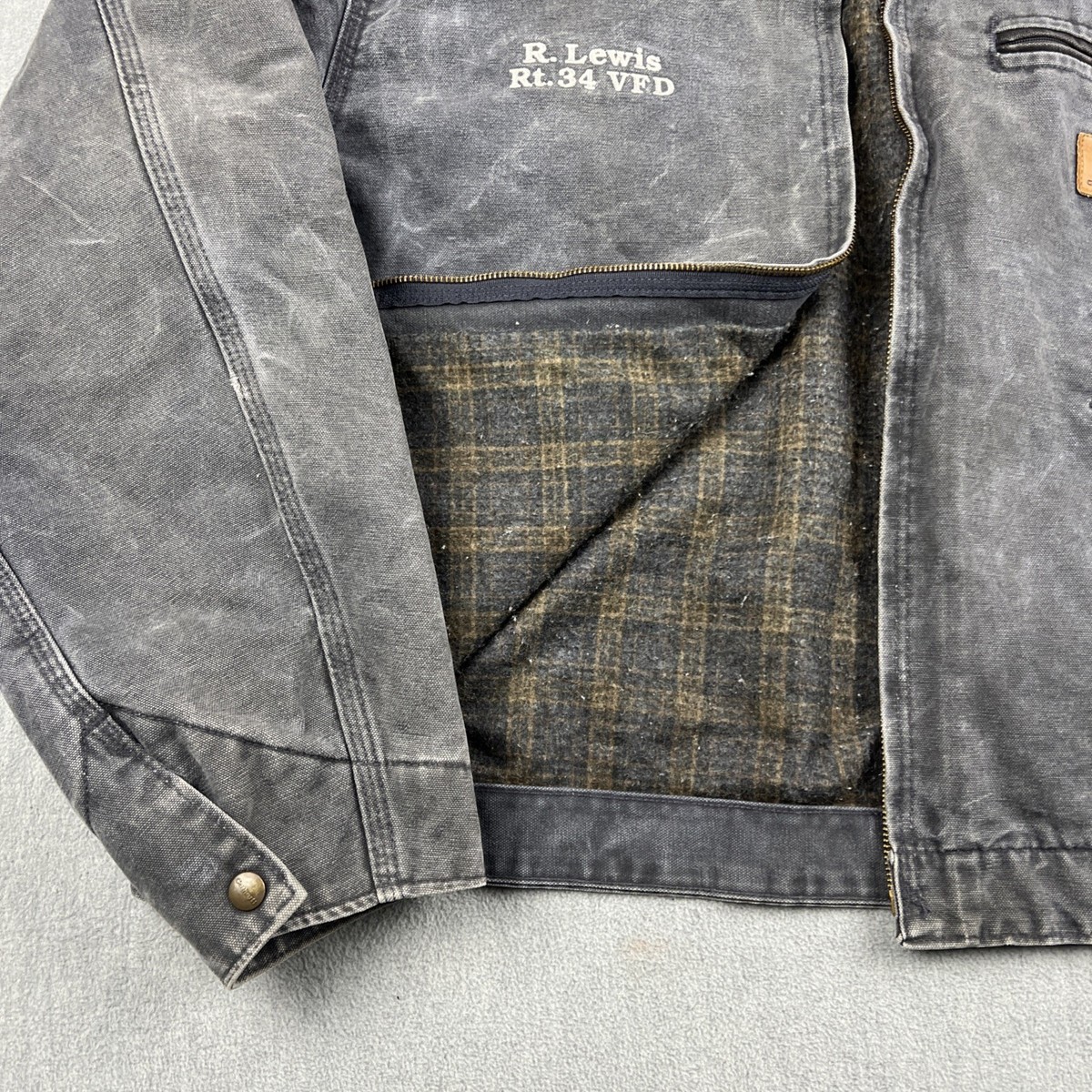 Vintage Carhartt Detroit Jacket Mens XXL J97 PTL Lightning Bolt