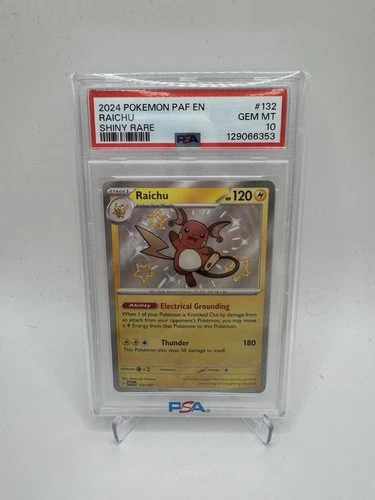 Raichu 132/091 SV: Paldean Fates Holo PSA 10 EB