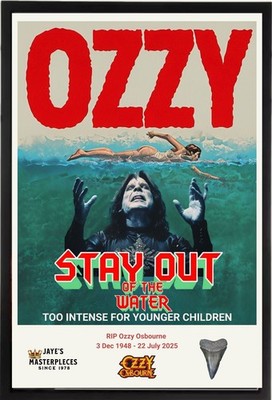 Ozzy Osbourne forever 20x30 Framed RIP poster HAND SIGNED BY THE ARTIST. 1/100