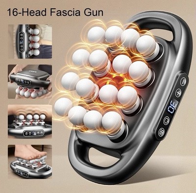16 Head Massage Gun Deep Tissue Massager 3 Modes 30 Speed Levels Muscle Relax Z