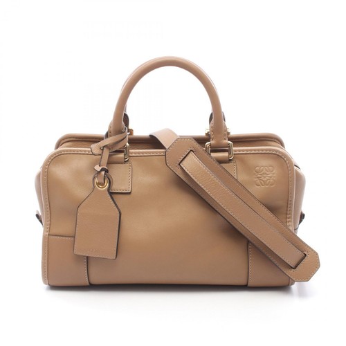 LOEWE Amazona 28 2WAY Shoulder Handbag leather Brown Used Women