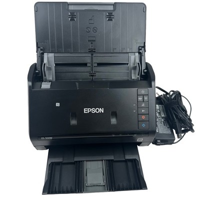 Epson WorkForce ES-500W Wireless Duplex Desktop Document Scanner - Black Clean
