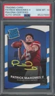 2017 Panini Donruss #327 Patrick Mahomes II RC Rookie Gem Mint PSA DNA 10 Auto
