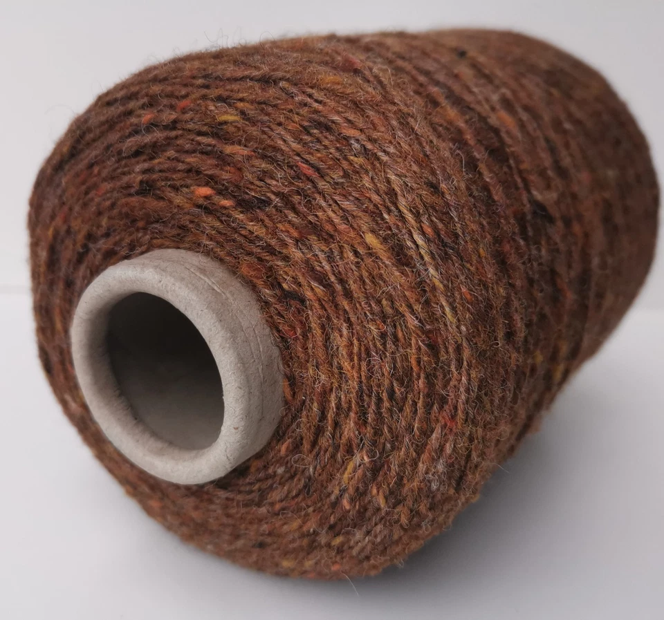 3ply Soft Donegal Tweed Knitting Wool Cone Brown 5514 420g      (0612-C) - Image 2 of 4