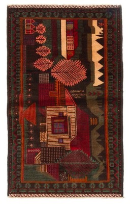 Traditional Vintage Hand-Knotted Area Rug 2'11'' x 4'10'' Oriental Wool Carpet