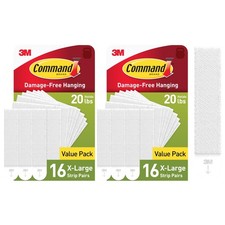 XL Heavyweight Picture Hanging Strips, 20 lb Capacity, 32 Pairs 64 Strips, Wh... 0.67 per strip