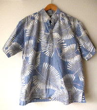 Tori Richard Hawaiian Shirt Men XL Short Sleeve Palm Leaf Button Down Cotton USA