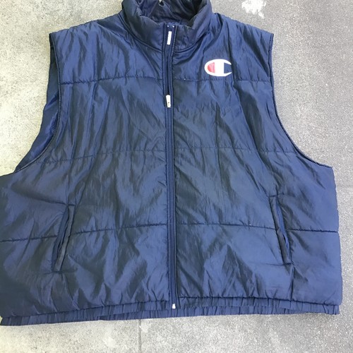 Champion Puffer Vest Men 5XL Blue Full Zip Sleeveless Pockets - Picture 6 of 11