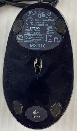 Logitech MX310 USB Mouse Óptico M-BP86 PC Windows Mac Ambidiestro Azul Plateado - Imagen 6 de 7