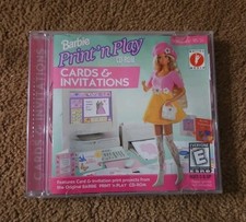 BARBIE PRINT 'N PLAY CD-ROM USED MATTEL MEDIA 1996
