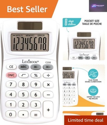 Eleganter 8-stelliger Taschenrechner - Softkeys & helles LCD für Komfort und Klarheit