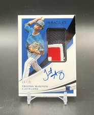 2021 Panini Immaculate Rookie Card RC Patch Autograph Triston McKenzie /10 RPA