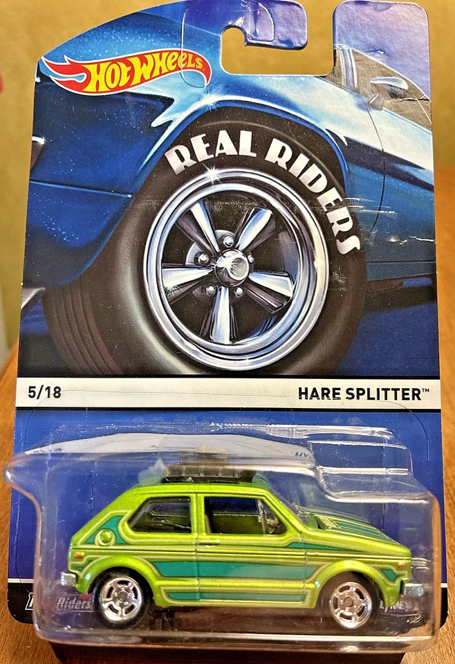 Hot Wheels 2014 Real Riders liebre divisor verde 5/18 VW Rabbit Metal Foto 2 de 4