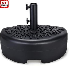 Heavy-Duty Umbrella Base W/ Adjustable Knob Fills W/ Water/Sand 6-10ft Umbrellas