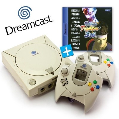 SEGA Dreamcast - Konsole + Virtua Fighter 3 + 2 Original Controller + Zub.