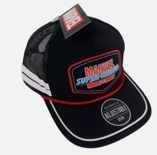 Marvel Super Heroes Mens Trucker Hat Snapback Cap Black Adjustable OSFM