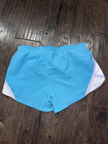 Girls Under Armour Athletic Shorts Youth Medium 7/8 Blue Purple White - Picture 6 of 6