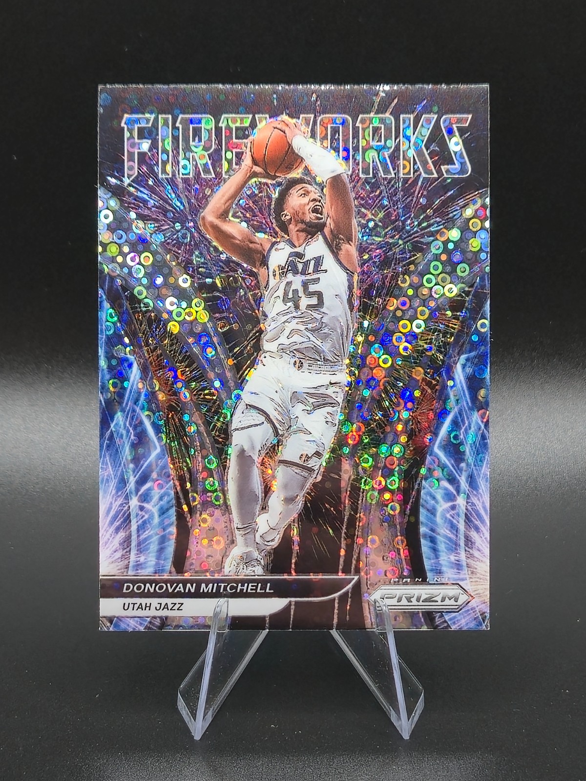 2021-22 Panini Prizm Fireworks Fast Break #10 Donovan Mitchell! Jazz