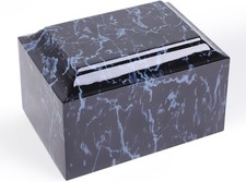 Black Marble Cremation Urn Vault for Human Ashes, Adult Sized for Ground Burial,