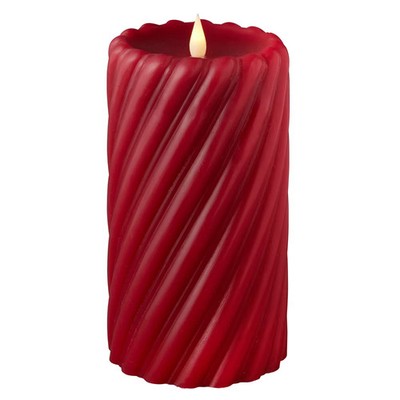 4'' x 8'' Seasonal LLC Christmas Flameless Pillar Candle - Flickering Red