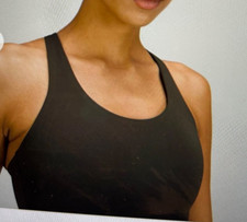 Lululemon Dark Olive Green Energy Bra High Support Padded 36DD