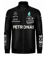 F1 George Russell Mercedes Leather Jacket | George Russell Black Leather Jacket