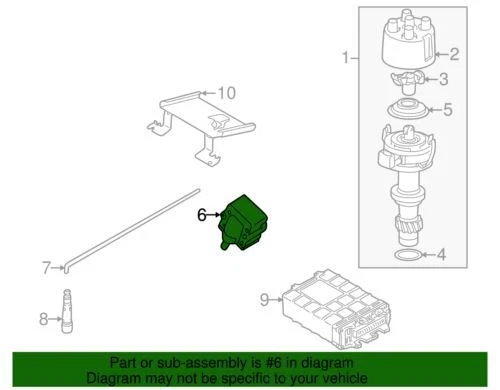 Bobina de encendido genuina Volkswagen 1990-2002 Cabrio Jetta Fox GL 6N0-905-104 Foto 3 de 3