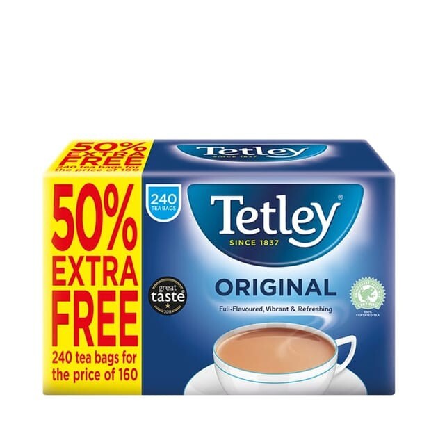Tetley Original 240 Tea Bags (1x to 4x) Full flavoured CHEAP FREE
