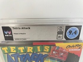 Tetris Attack (SNES, Super NES) WATA 9.4 A+ New Sealed Graded VGA CGC 1st Print!