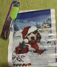 Christmas Themed diamond painting sets , dog print , Cat Print 30x40cm , 2