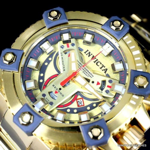 Invicta Grand Octane Coalition Forces 63mm Gold Plated Swiss Mvt Watch New - 第 1/12 張圖片