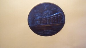 Hartford 1810 to 1921 Fire Insurance Company Connecticut Metal Paper Weight