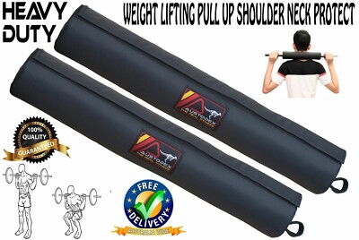 black Barbell Pad Support Squat Bar Weight Lifting Pull Up Neck Shoulder Protect