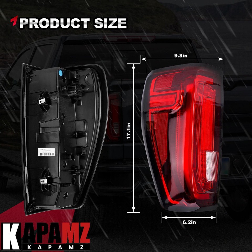 LH+RH For 201923 GMC SIERRA 1500 LED Tail Light Rear Brake Stop