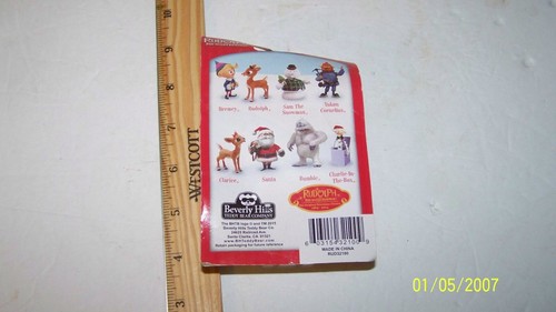 Beverly Hills Teddy bear Company 2" Rudolph Reindeer Figurine lumber jack - 第 2/2 張圖片
