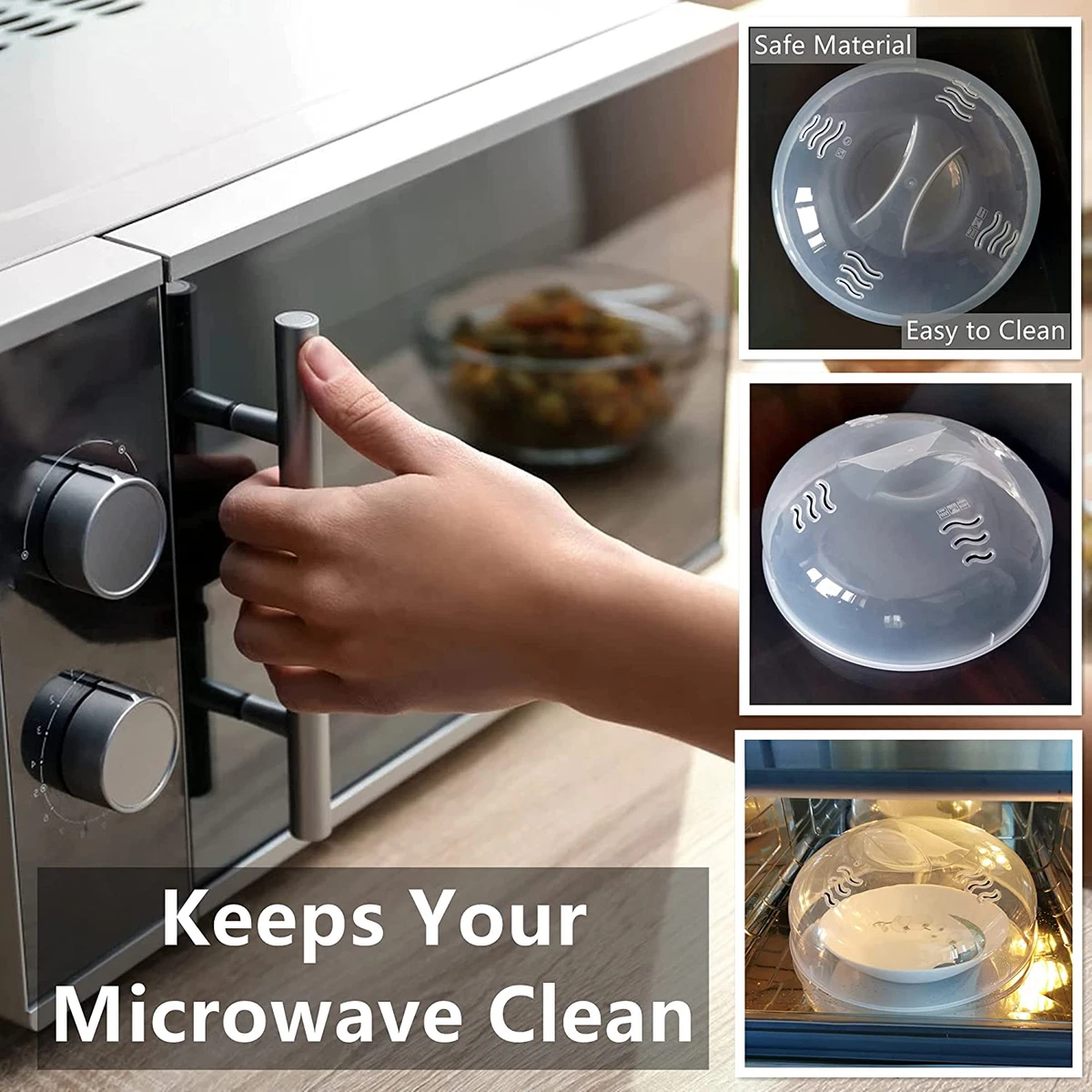 Microwave Splatter Cover Microwave Cover for Food Large Microwave Plate  Food Cov