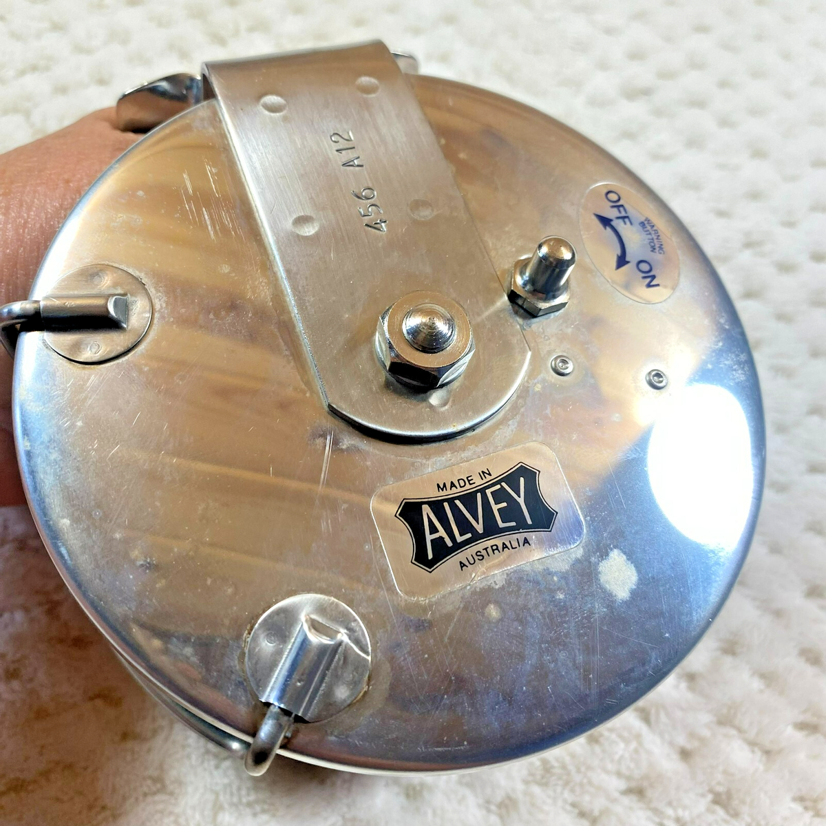 alvey fishing reel 355 a12 boat reel VTG Charles Alvey And Sons 456-A12 Boat Reel Fishing Large Line Capacity
