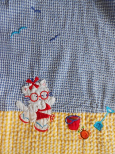 Vtg. BT Kids & Youngland Gingham Seersucker Dresses sz. 6X beach & floral - Picture 10 of 16