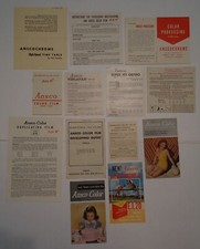 Ansco Film Brochure lot of 13 1940's 1950's Instructions Processing Advertising