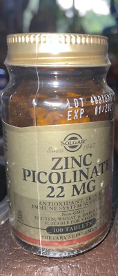 Solgar Zinc Picolinate 22 Mg, 100 Tablets - Promotes Healthy Skin - Supports Imm