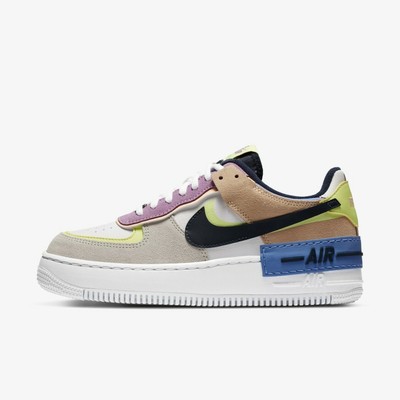 New Nike Women's Air Force 1 'Shadow' Shoes - Crimson Tint/ Volt  (CU8591-001) | eBay