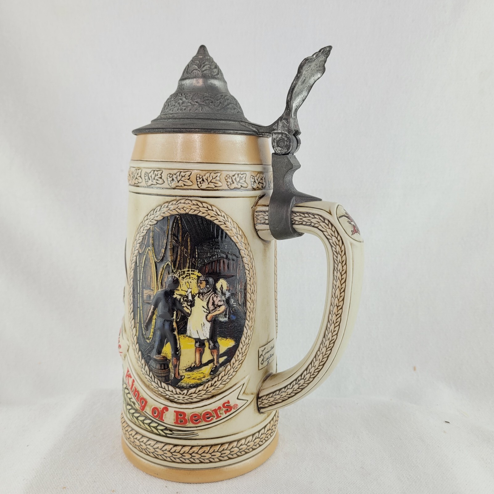 Vintage Anheuser Busch Budweiser Limited Edition "D” Series Beer Stein