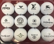 1 Dozen 12 Luxury Brands Logos Callaway Chrome Soft Golf Balls Perfect Quality