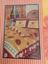 Vtg MCM King Duvet Set Flower Power Mod Retro Pink Yellow Pillowcases NIP