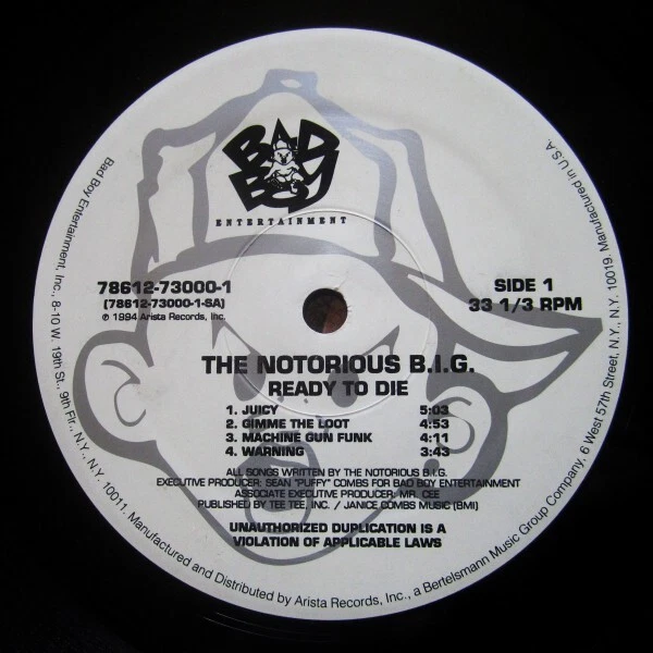 The Notorious B.I.G. / Ready To Die 1994 US LP Bad Boy Entertainment 78612730001 - Image 4 of 4