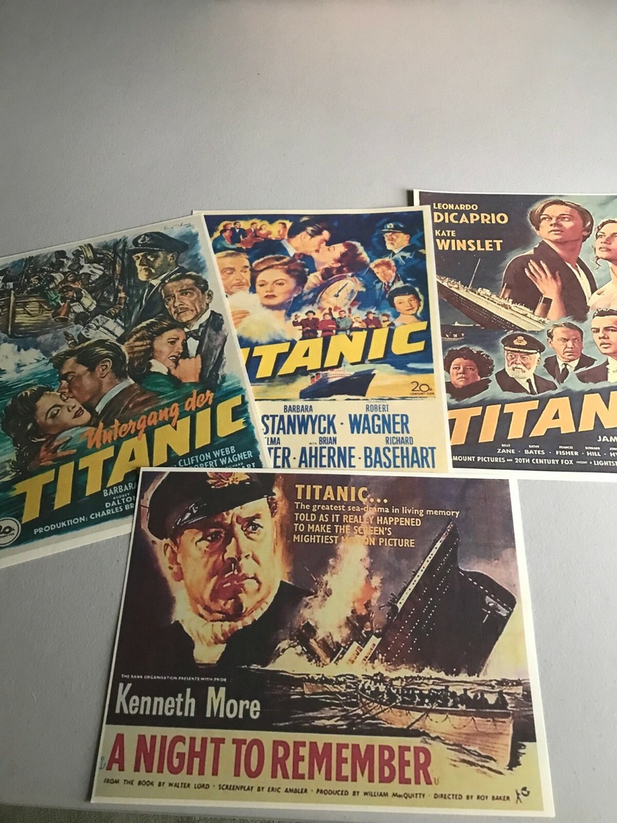 TITANIC MOVIE POSTERS - TITANIC 1953, TITANIC 1953 ALT, ANTR1958