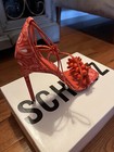 Schutz Tasha Fabric Sandal Paisley Coral Beaded 8 New In Box — photo 5