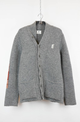 Luis Trenker Strickjacke - Grau Wolle Strick Alpine Heritage - Größe M